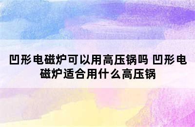 凹形电磁炉可以用高压锅吗 凹形电磁炉适合用什么高压锅